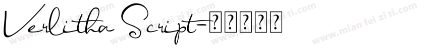 Verlitha Script字体转换